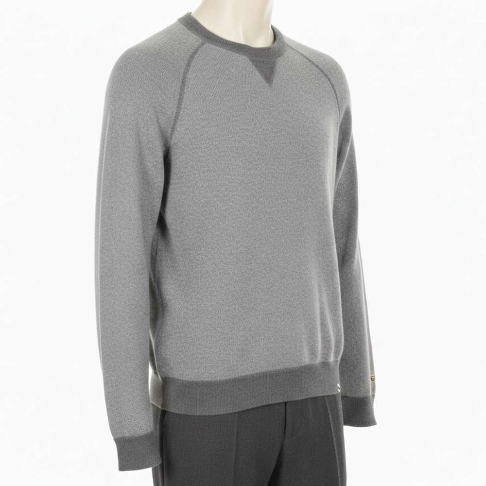 Lucky Brand Mens Gray Crewneck Pullover Sweater Minimalist Classic Neutral Large